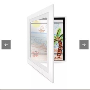 Kids artwork frame with storage